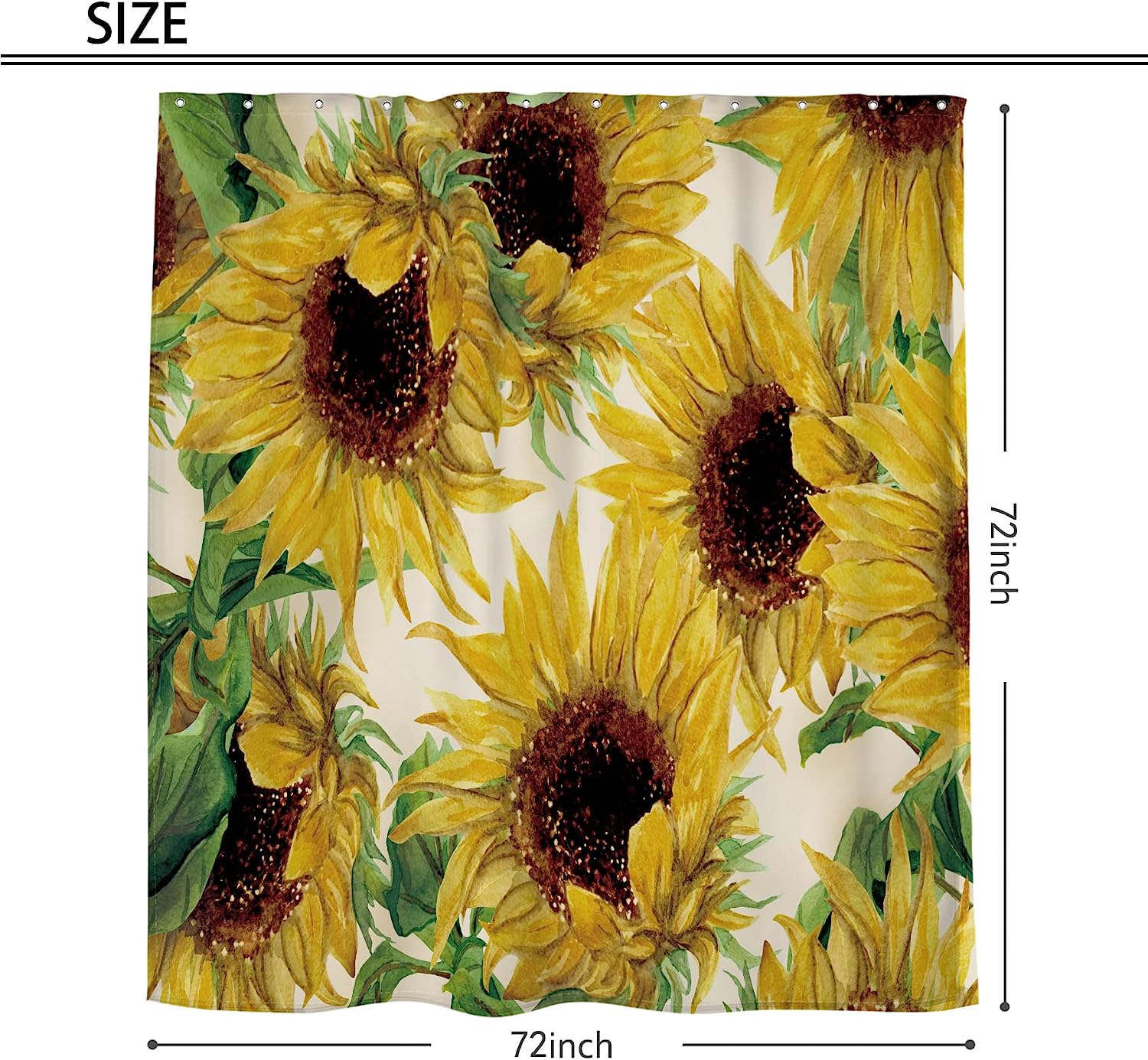 Let the Sun Shine in with Sunflower Shower Curtain for Rustic Country Bathroom Decor