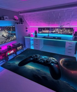 Level Up Your Room with Personalized Game Room Controller Rugs - Perfect for Teen Boys - Upgrade Your Room Decor
