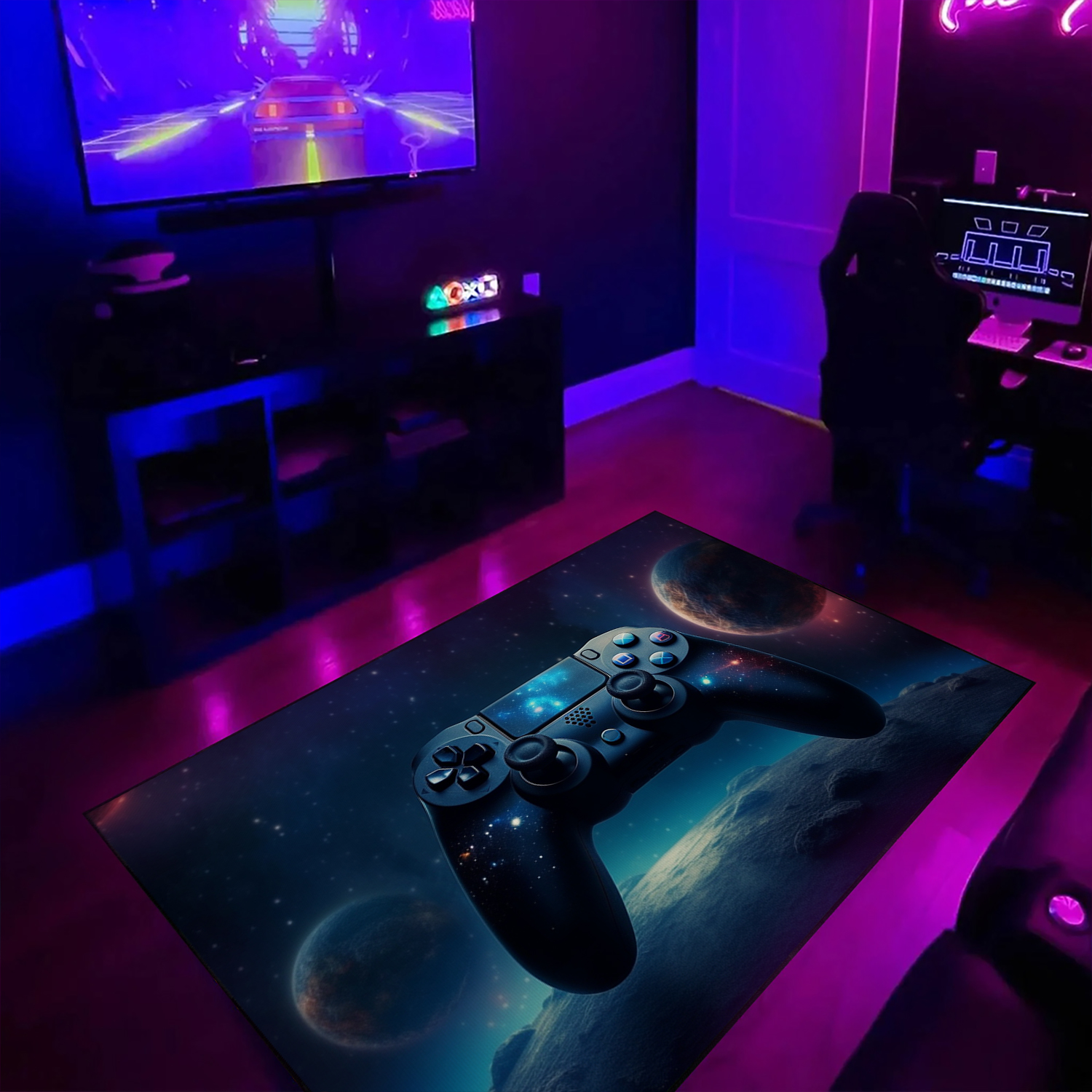 Level Up Your Room with Personalized Game Room Controller Rugs - Perfect for Teen Boys - Upgrade Your Room Decor - Image 3