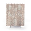 Light Blush Pink Pattern Vintage English Bathroom Accessory with Antique Print William Morris Pink & Rose Shower Curtain