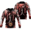 Light Up The Night In This Kansas City Chiefs All Over Print Death Smoke 3D Zip Hoodie
