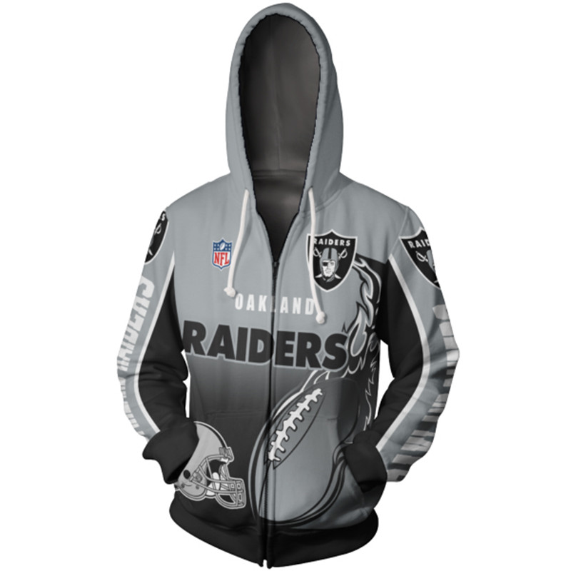 Light Up The Night With This Las Vegas Raiders Cute Flame Balls Graphic 3D Zip Hoodie