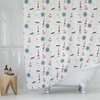 Lighthouse Anchor Sailboat Nautical Shower Curtain for Ocean Bathroom Decor
