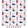 Lighthouse and Whale White Printed Waterproof Fabric Shower Curtain for Ocean Bathroom Decor