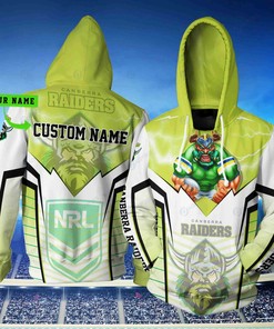 Lightning Custom All Over Print 3D Hoodie - Canberra Raiders Nrl