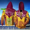 Lightning Mascot Brisbane Broncos Nrl 3D Hoodie With Custom Name Zip-Up Option