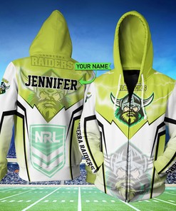 Lightning New Nrl Custom All Over Print 3D Hoodie - Canberra Raiders