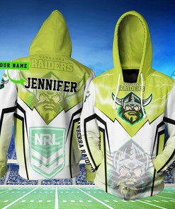 Lightning New Nrl Custom All Over Print 3D Hoodie - Personalized For Canberra Raiders Fans