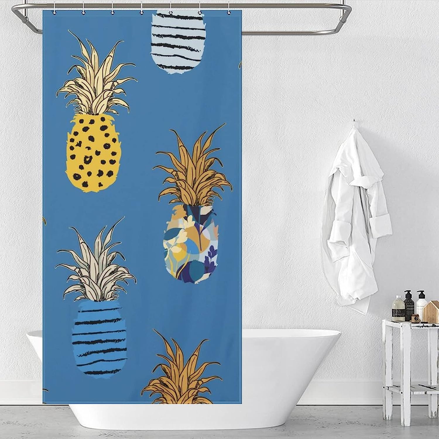 Lightweight Hawaii Pineapple Bathroom Shower Curtain Cloth