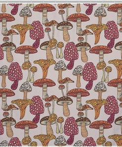 Lightweight Waterproof Mushroom Shower Curtain for Bathroom 