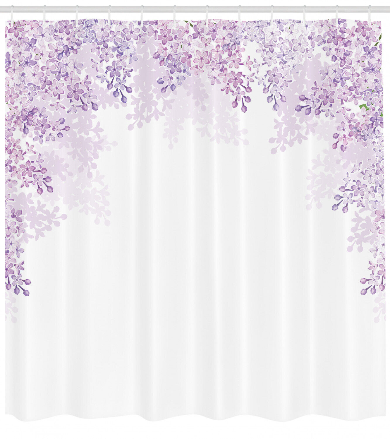 Lilac Blossoms Spring Print Shower Curtain For Bathroom Decorr