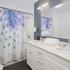 Lilac Lavender Peacock Shower Curtain with Exotic Pastel Colors Dcor
