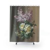 Lilac, Purple, Green And Yellow Floral Shower Curtain For A Refreshing Look