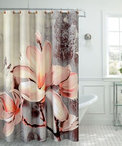 Lily Garden Rose Shower Curtain - Elegant Floral Bathroom Decor