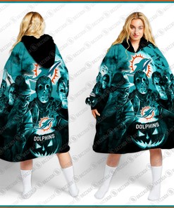 Limited Edition Miami Dolphins Nfl Halloween Horrormovie Snug Hoodie With Custom All Over Print Design