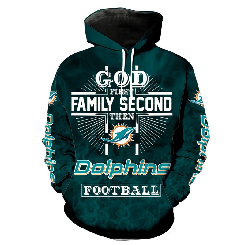 Limited Edition Miami Dolphins On Fire 3D All Over Print Hoodie With Customization Option