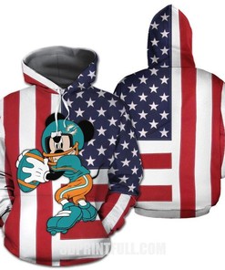 Limited Edition Unisex Christmas Mickey Miami Dolphins 3D Hoodie