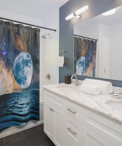 Limitless Full Moon Shower Curtain For A Serene Bath