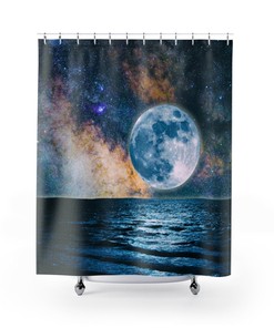 Limitless Full Moon Shower Curtain For A Serene Bath