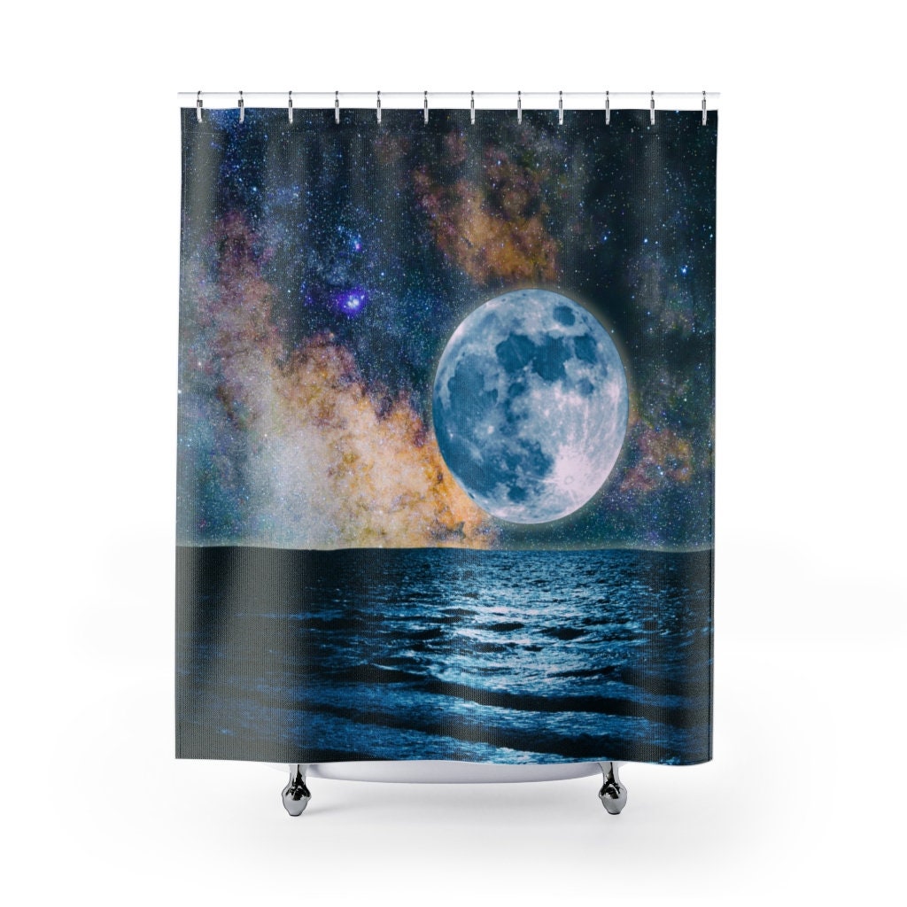 Limitless Full Moon Shower Curtain For A Serene Bath
