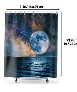 Limitless Full Moon Shower Curtain For A Serene Bath