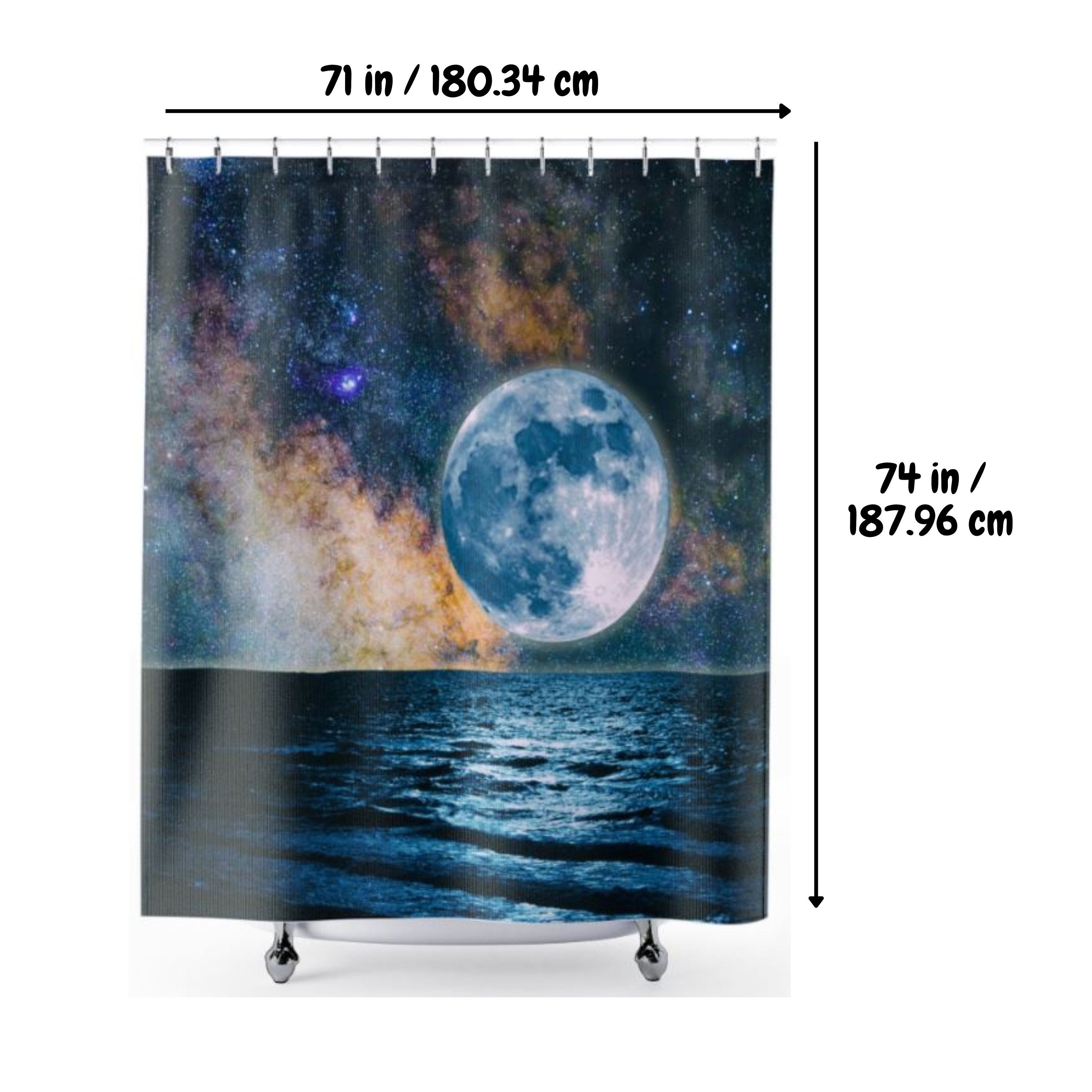 Limitless Full Moon Shower Curtain For A Serene Bath