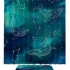 Line Whales Graphic Print Waterproof Bathroom Curtain