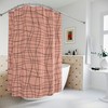 Lined Peach Fabric Shower Curtain