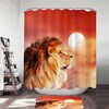 Lion Under The Sun Waterproof Shower Curtain For A Majestic Bathroom 