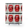 Lips and Cherries Artistic Red Black Shower Curtain