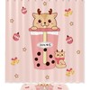 Little Deer Drinking Milk Tea Vintage Shower Curtain For A Delightfully Quirky Bathroom