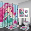 Little Mermaid Anti-Slip Waterproof Shower Curtain Set