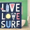 Live Love Surf Slogan Cool California Summer Hawaii Tropical Shower Curtain