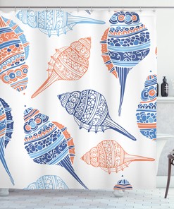 Lively Hawaii Colorful Seashells Beach Maritime Sea Creatures Shower Curtain