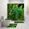 Lizard and Jungle Print Waterproof Shower Curtain for a Wild Bathroom