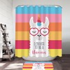 Llama-Unicorn Decorative Shower Curtain Funny And Stylish Bathroom