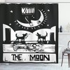 Lobster Wolves Tarot Moon Shower Curtain for Eccentric Bathroom Decor 
