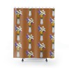 Long Boho Tropical Farmhouse Floral Shower Curtain For Kids Bathroom Shower Decor