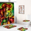Long Hair Princess Waterproof Shower Curtain with Fantasy Design and Machine Washable Fabric