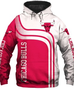 Long Sleeve All Over Print 3D Chicago Bulls Zip Up Hoodie - Perfect Gifts For Fans