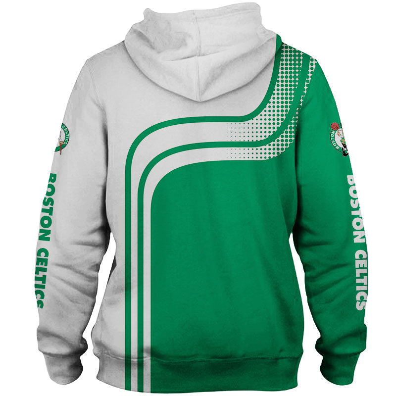 Long Sleeve All Over Print Boston Celtics Hoodie 3D Gifts For Fans
