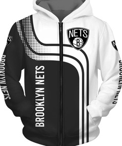 Long Sleeve All Over Print Brooklyn Nets Hoodie 3D Gifts For Fans