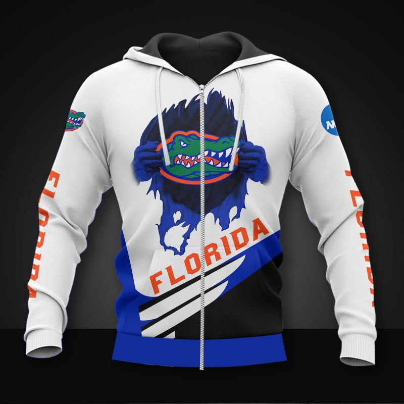 Long Sleeve Zip Hoodie All Over Print 3D Gift For Fans Of Florida Gators