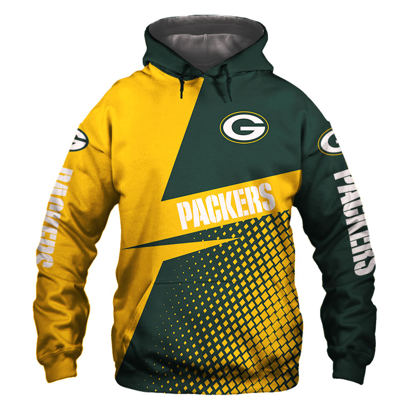 Long Sleeve Zip Up Hoodie For Fans Of Green Bay Packers With All Over Print