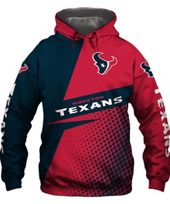 Long Sleeve Zip Up Hoodie For Fans Of Houston Texans With All Over Print