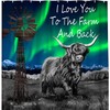 Longhorns Cow Rustic Farmhouse Shower Curtain for Texas Bathroom Decor