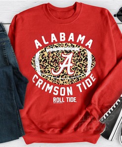 Look Fierce With Alabama Leopard Football T-Shirt