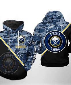 Look Great While Representing Your Team With Buffalo Sabres Camo 3D All Over Print Hoodie