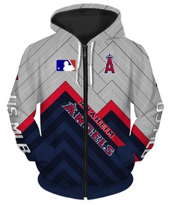 Los Angeles Angels Baseball All Over Print 3D Zip Hoodie Gift For Fan Mlb