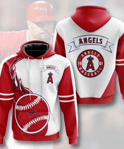 Los Angeles Angels Flame Balls Graphic All Over Print 3D Zip Hoodie For Fans